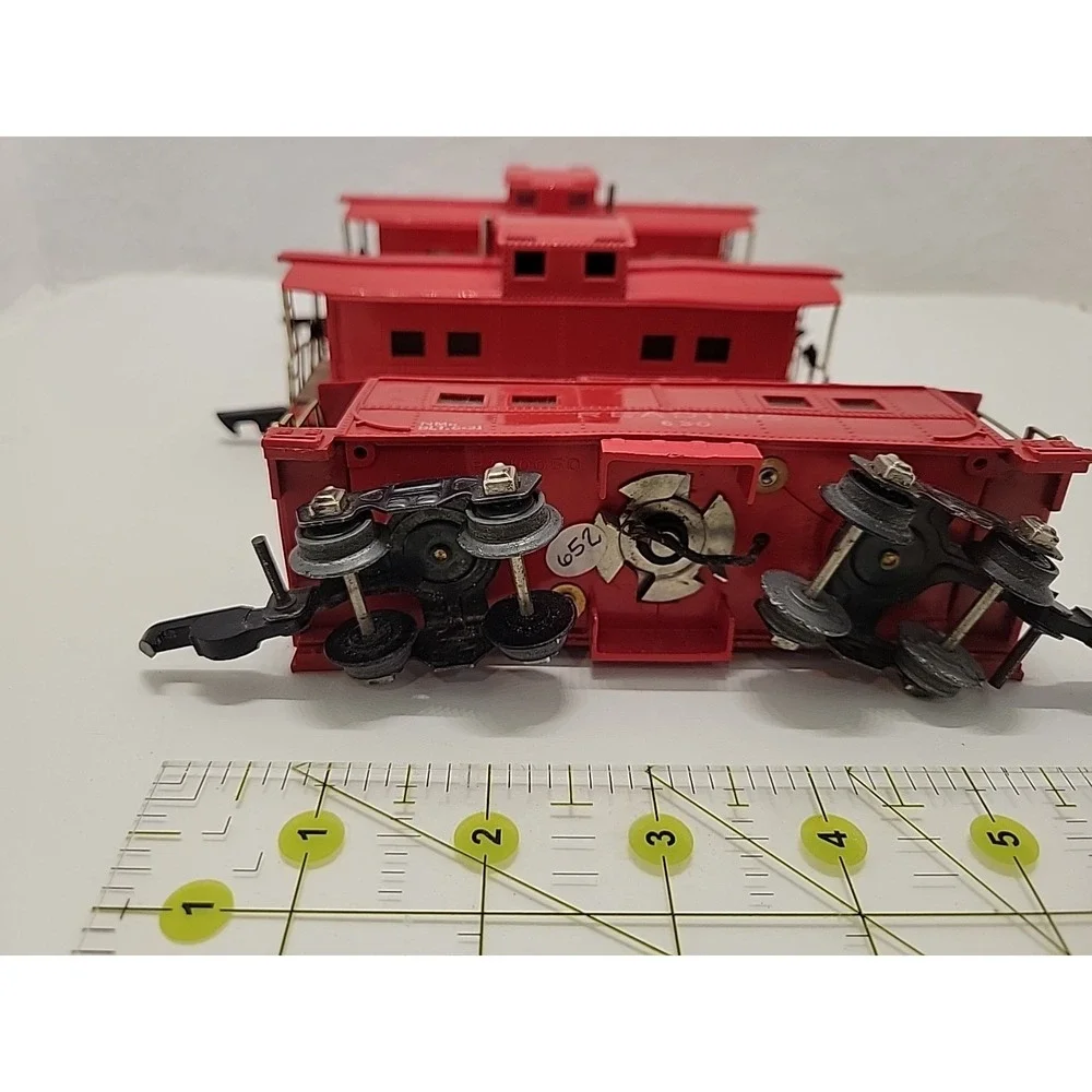 Lot of 3 American Flyer S 630 Reading Red Illuminated Caboose Train Cars
